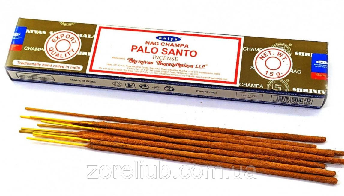 Пахощі олії Nag Champa Palo Santo — Священне Дерево (15g) Satya