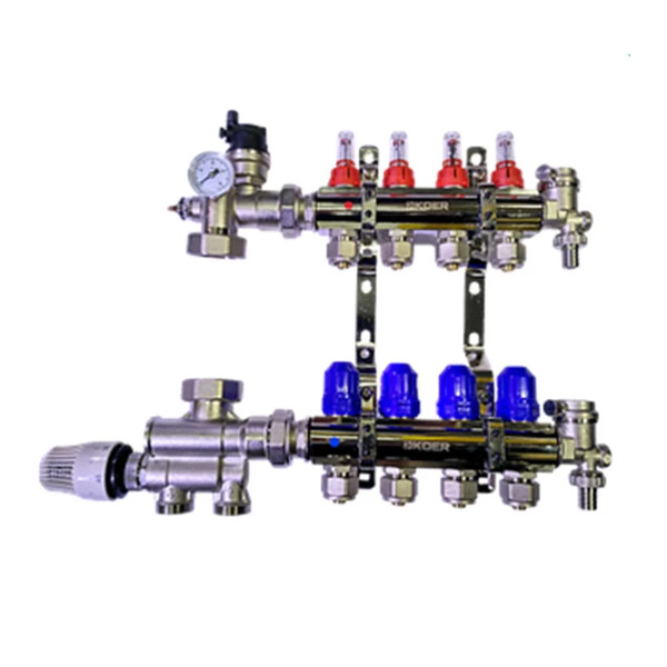 Колектор для теплої підлоги з нижнім з’ єднанням на 3 контури (Чехія)