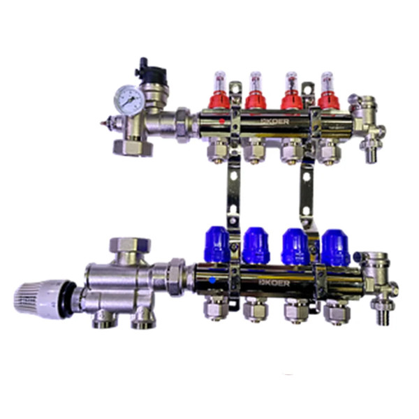 Колектор для теплої підлоги з нижнім з’ єднанням на 12 контурів (Чехія)