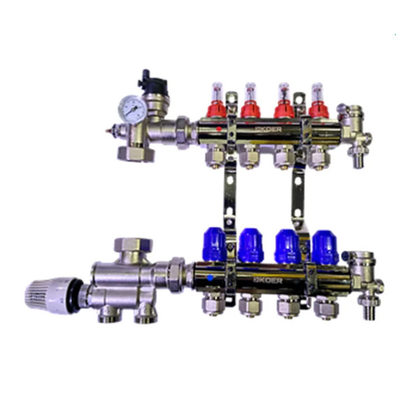 Колектор для теплої підлоги з нижнім з’ єднанням на 7 контура (Чехія)