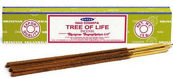 Схвалення, палички натуральні, індійські Nag Champa Tree of Life (15gm) Satya