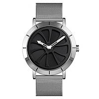 Skmei 9204 сріблястий з чорним циферблатом годинник