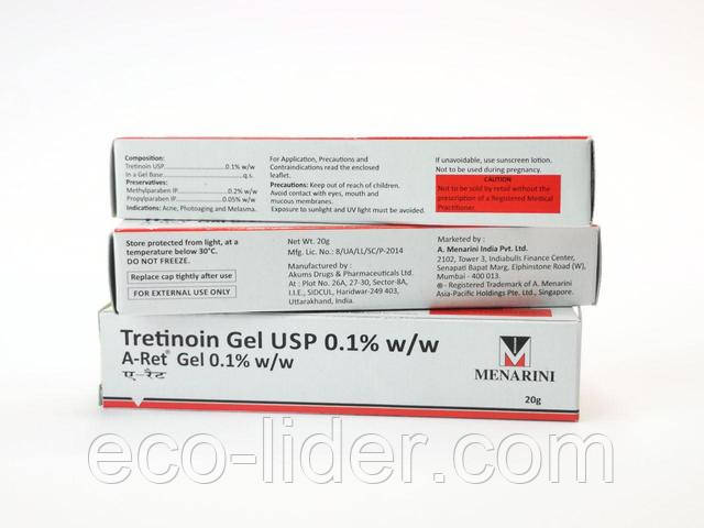 Купити Третиноїн гель від прищів (Tretinoin Gel 0.1% Menarini), 20g ...