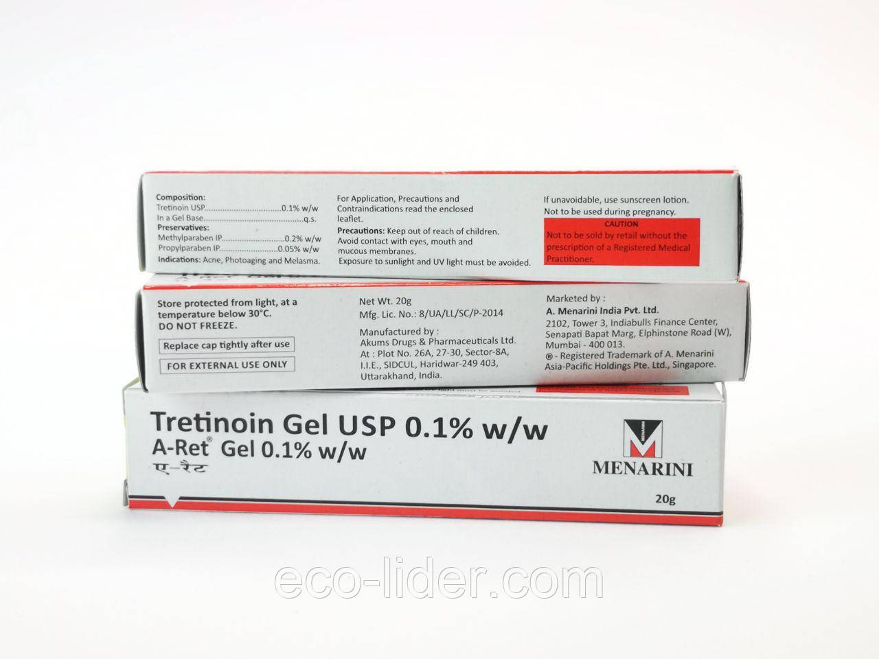 Купить Третиноин гель от прыщей (Tretinoin Gel 0.1% Menarini), 20g ...