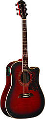 Електро-акустична гітара Oscar Schmidt by WASHBURN OG2CE (Flame Black Cherry) FBC