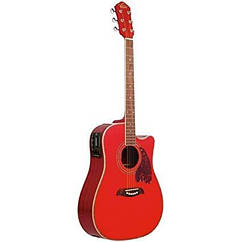 Електро-акустична гітара Oscar Schmidt by WASHBURN OG2CE (Trans Red) TR