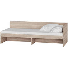 Ліжко односпальні з ламінованого ДСП 80 х 190 Соната 800 Еверест (без матраца і ящиків) Дуб Сонома