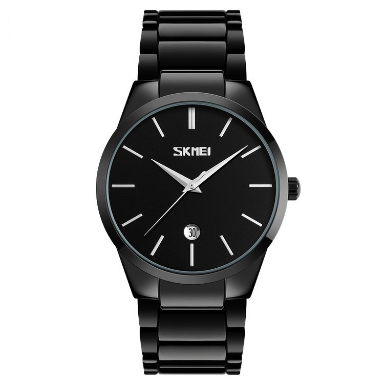 Skmei 9140 чорний із чорним циферблатом чоловічий годинник