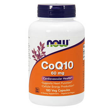 Коензими CoQ10 NOW 60 mg (180 veg caps)