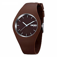 Skmei 9068 rubber коричневые женские часы