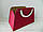 Декоративне кашпо сумочка оксамитна бордова 22*10*21 см, фото 2
