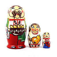 Мотрійка 3-х квіткова ручний розпис 10 см Гранд Презент М-06