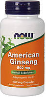 Женьшень американский Now Foods American Ginseng 500 mg 100 капсул