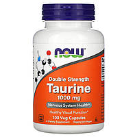 Now Foods, Taurine 1000 мг (100 капс.), таурин, L-таурин