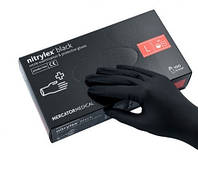 Перчатки нитриловые " Mercator Medical" nitrylex black размер L 1 шт (упаковка 100 штук)