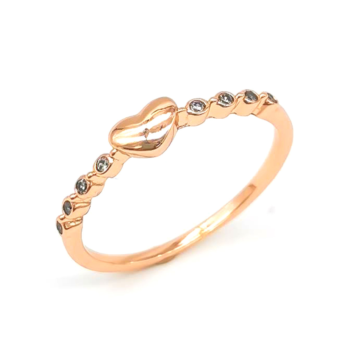 Кільце Xuping з медичного золота, білі фіаніти, позолота 18K, 11918