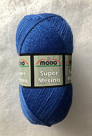 Пряжа Modo Super Merino 100гр - 400м (857 Синий), Турция