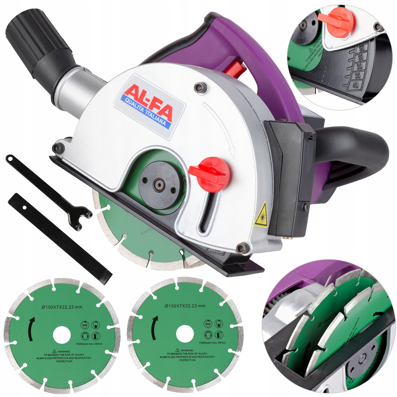 Штроборез AL-FA 150-ALBR31 3100w 4 диска