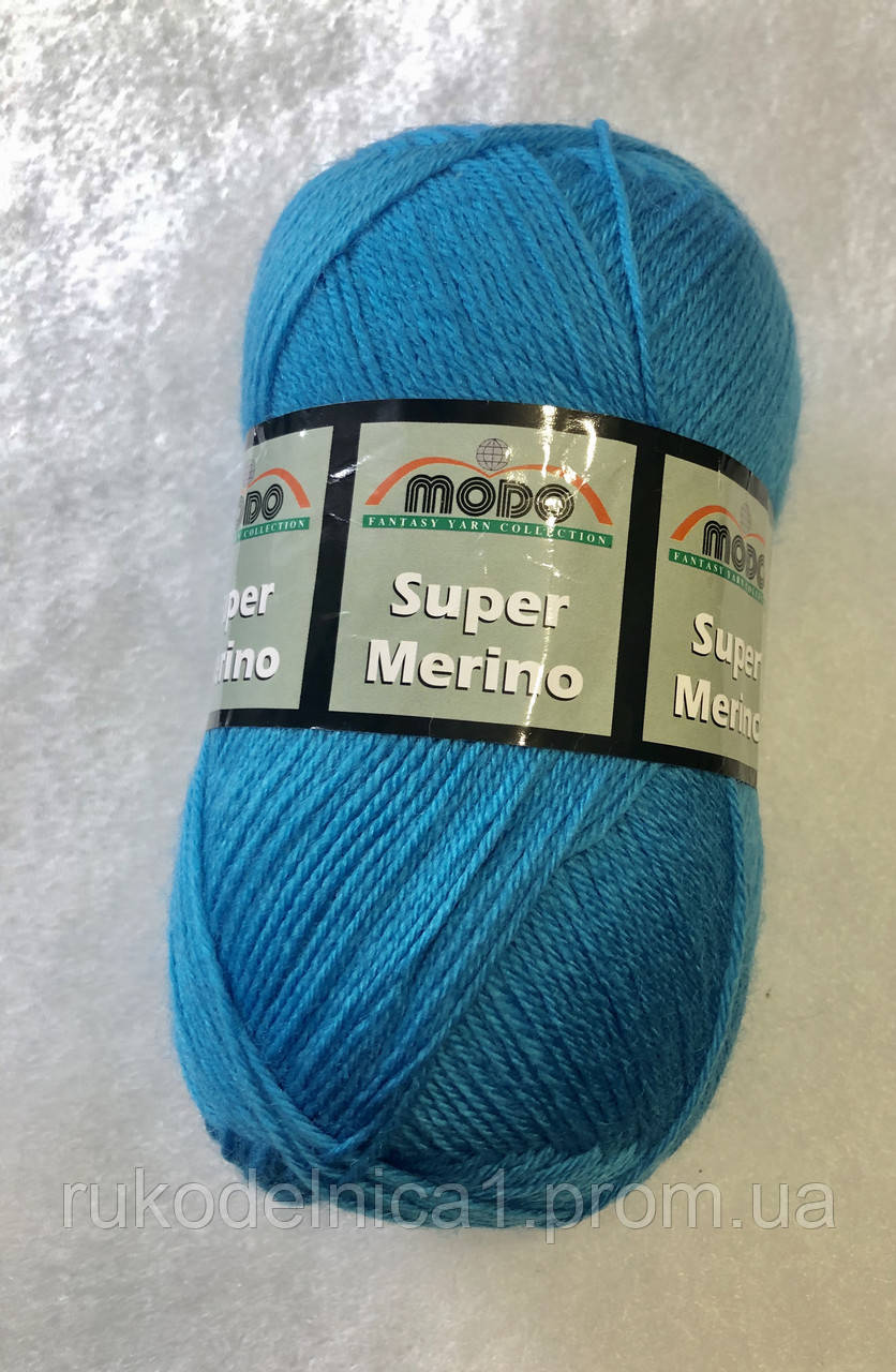 Пряжа Modo Super Merino 100гр - 400м (835 Бирюзовый), Турция - фото 3 - id-p1332687363