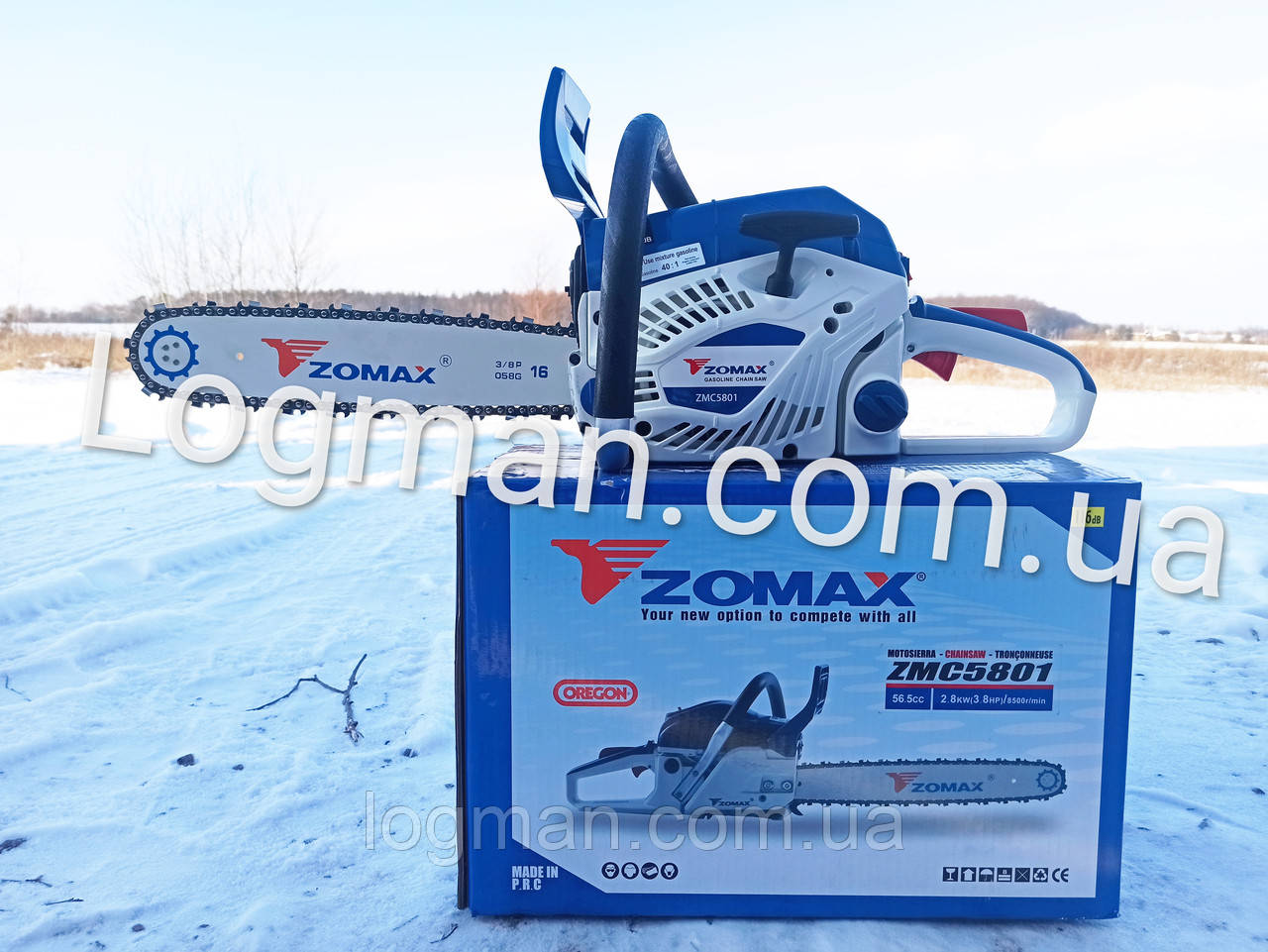 Бензопила Zomax ZMC 5801 / Мотопіла ЗМС 5801 (Бензопили Зомакс), фото 1