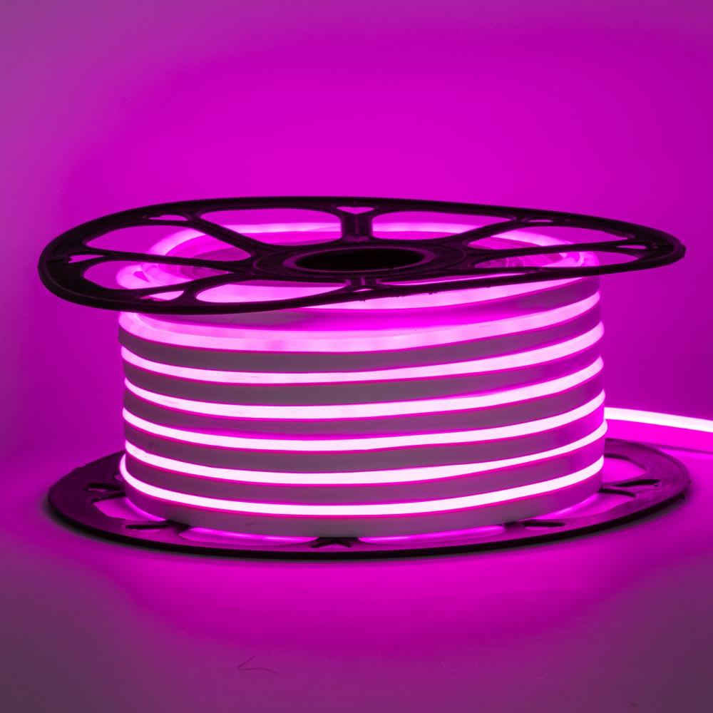 Led неон 12 В рожевий 8х16 пвх smd2835 120 LED/m 6 W IP65