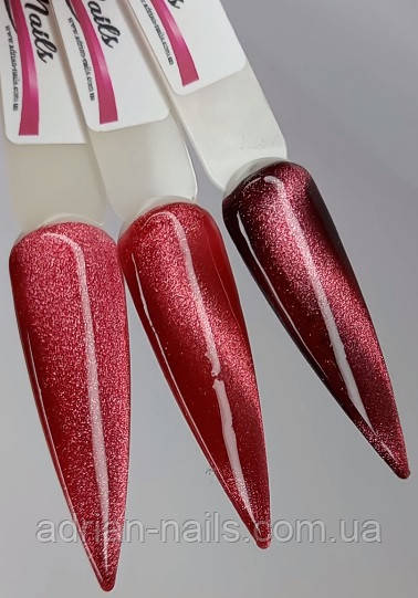 Гель лак Red Хрустальный Кошачий Глаз (Shine) - Adrian Nails Червоний 10ml - 045