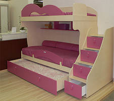 Ліжко для трьох дітей ВКТ 6