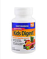 Жувальні травні ферменти для дітей зі смаком фруктового пуншу, Kids Digest, Enzymedica, 60 таблеток