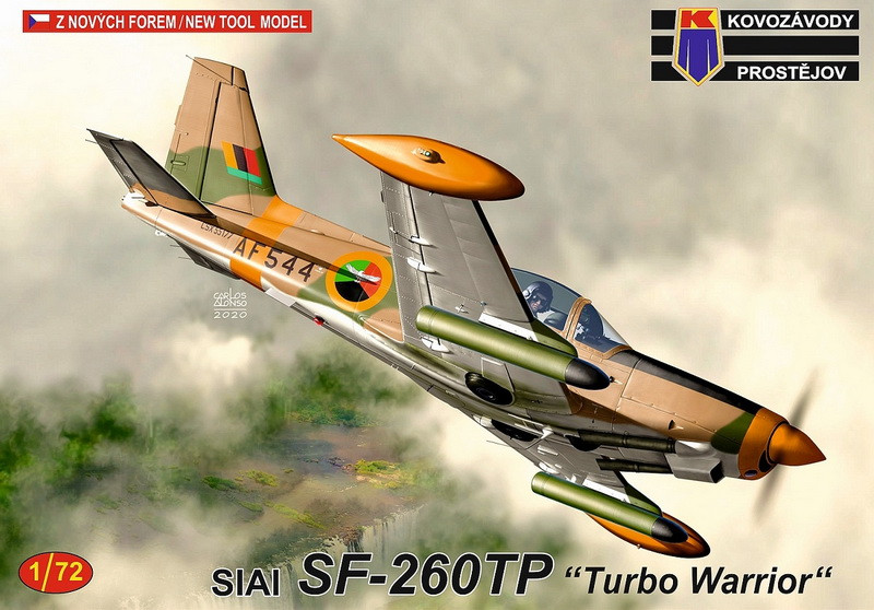 Пластикова модель 1/72 Kovozavody Prostejov 0213 Італійський літак SIAI SF-260TP „Turbo Warrior, фото 1