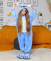 Детская пижама кигуруми стич синий