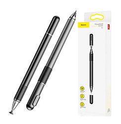 2 в 1 Стілус - Ручка Baseus Household Pen Чорний, для телефону для планшета сенсорного екрану, малювання