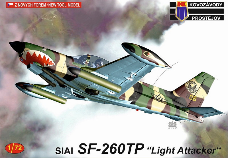 Пластикова модель 1/72 Kovozavody Prostejov 0214 італійський навчальний літак SIAI SF-260TP „Light Attacker“, фото 1