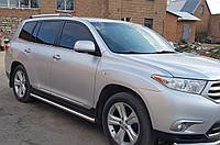 Пороги боковые (подножки-трубы) Toyota Highlander 2007-2013 (Ø60)