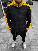 Куртка пуховик чоловічий The North Face чорна тепла рефлектив