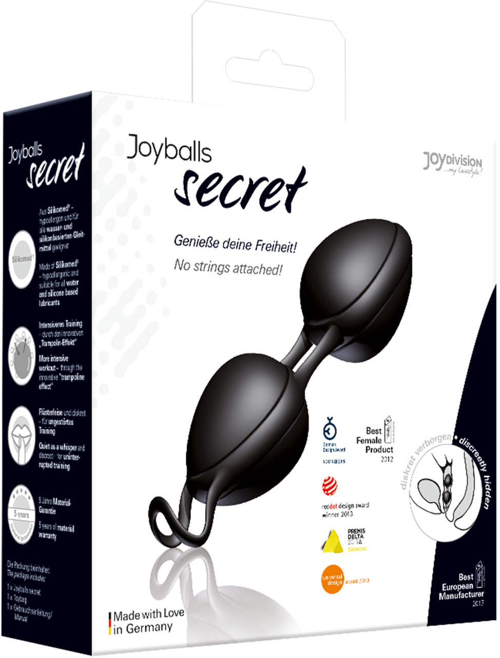 Вагінальні кулькі - Joyballs secret, black/black