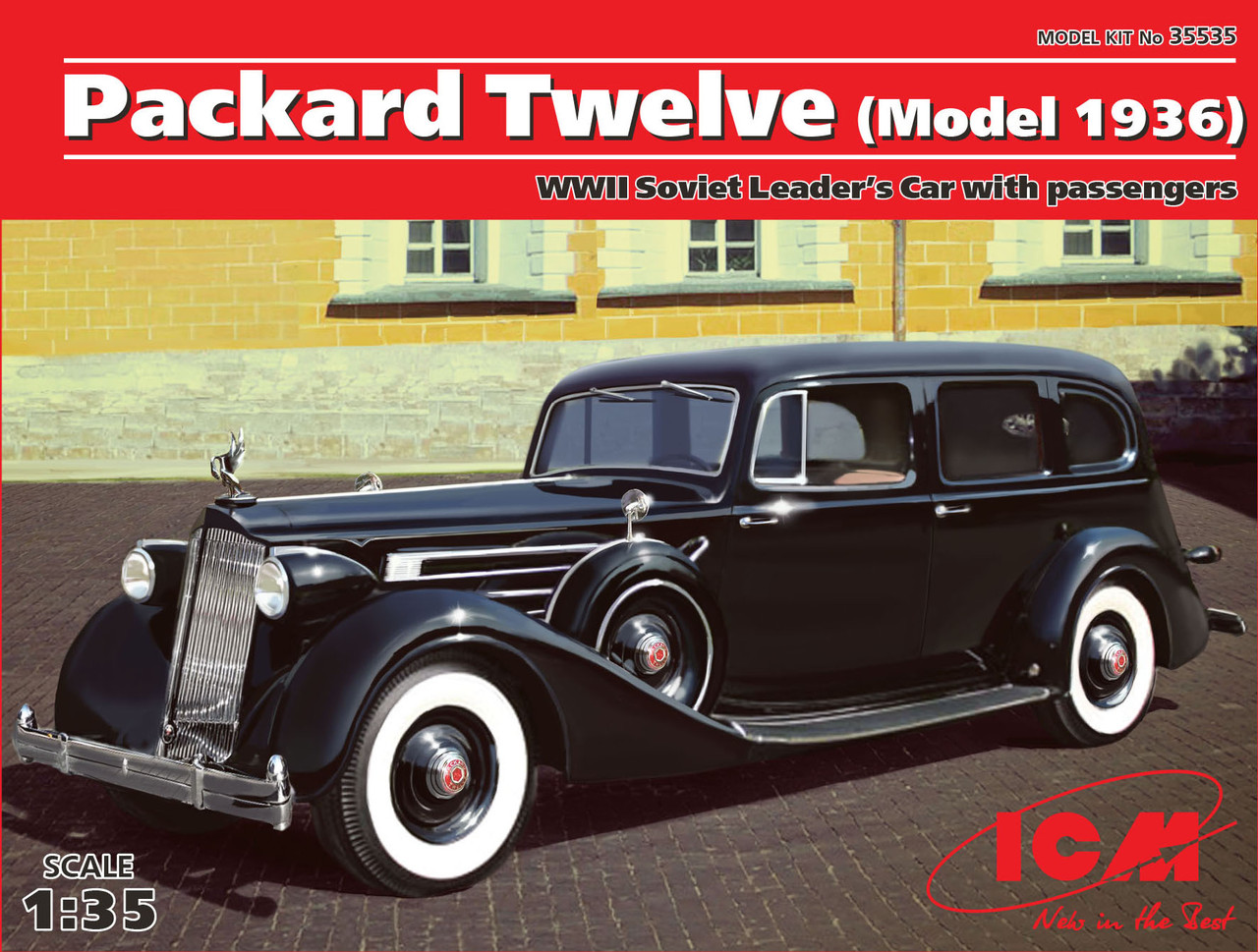 PACKARD TWELVE 1936, Збірна модель автомобіля радянського керівництва II МВ з пасажирами. 1/35 ICM 35535