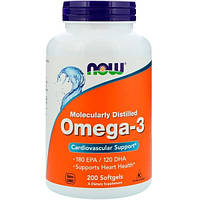 Omega-3 1000 mg Now Foods (200 капсул)