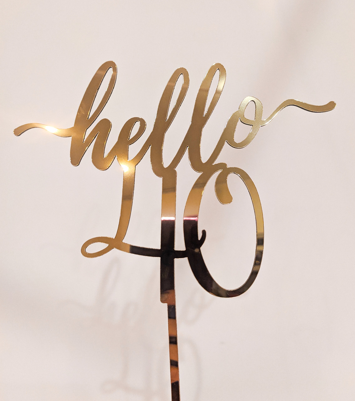 Топпер дзеркальний золотий