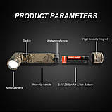 Ліхтар NICRON B70 PLUS Camo 18650*2600mAh (1200LM, USB Type-C, Cree XPL HI V2, 5 діодів, IPX4, Магніт, 90 °), фото 4