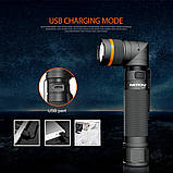 Ліхтар NICRON B70 PLUS Camo 18650*2600mAh (1200LM, USB Type-C, Cree XPL HI V2, 5 діодів, IPX4, Магніт, 90 °), фото 9