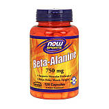 Бета-аланін NOW Foods Beta-Alanine 750 mg 120 капсул, фото 2