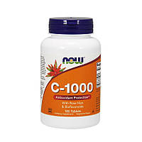 Вітамін С NOW C-1000 with rose hips 100 таб bioflavonoids