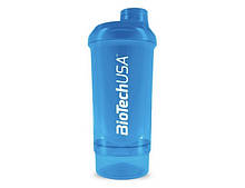 Шейкер BioTech Shaker Wave 2 в 1 500 мл синій