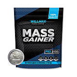 Високовуглеводний гейнер для набору ваги Willmax Mass Gainer 2000 г без смаку, фото 2