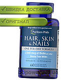 Комплекс вітамінів для волосся, нігтів, шкіри Puritan's Pride Hair, Skin Nails One Per Day Formula 60 гел капсул, фото 3