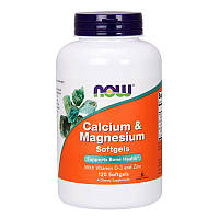 Кальцій магній NOW Calcium Magnesium softgels 120 гел капс