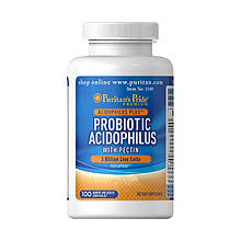Пробіотики Puritan's Pride Probiotic Acidophilus with Pectin 100 капс