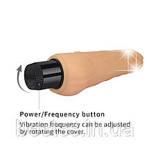 Реалістичний вібратор Xtreme Feel Cyberskin Vibrator 4 Flesh 7.5", фото 2