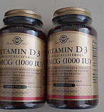 Вітамін Д3 Solgar Vitamin D3 1000 IU 250 капсул, фото 4