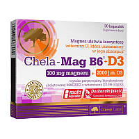 Магній + Д3 OLIMP Chela-Mag B6 plus D3 30 капс